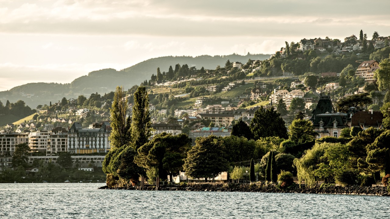 蒙特勒湖的景色