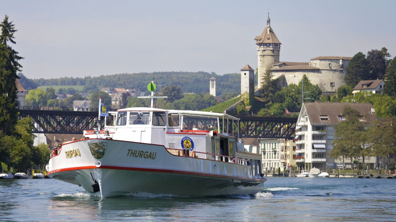 Image of a boat near Schaffhausen.