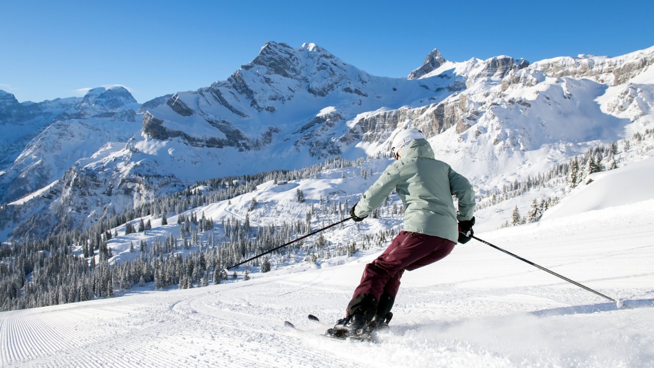 Image of a ski slope in Braunwald.