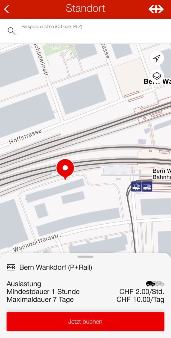 P+Rail-App downloaden.  