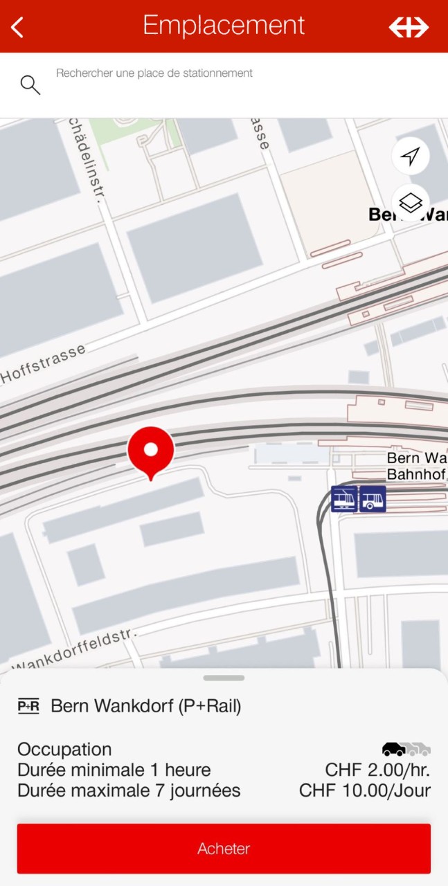 Télécharger l'appli P+Rail.