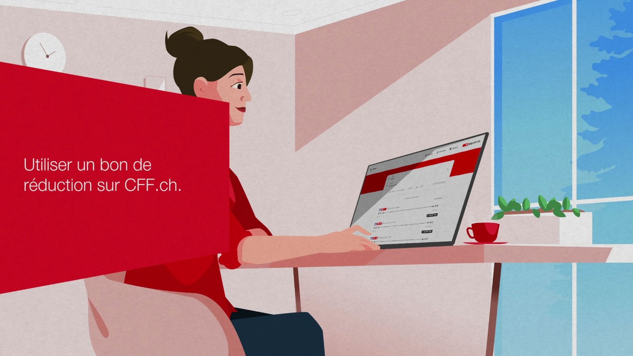 Vidéo explicative pour utiliser le code de réduction sur CFF.ch