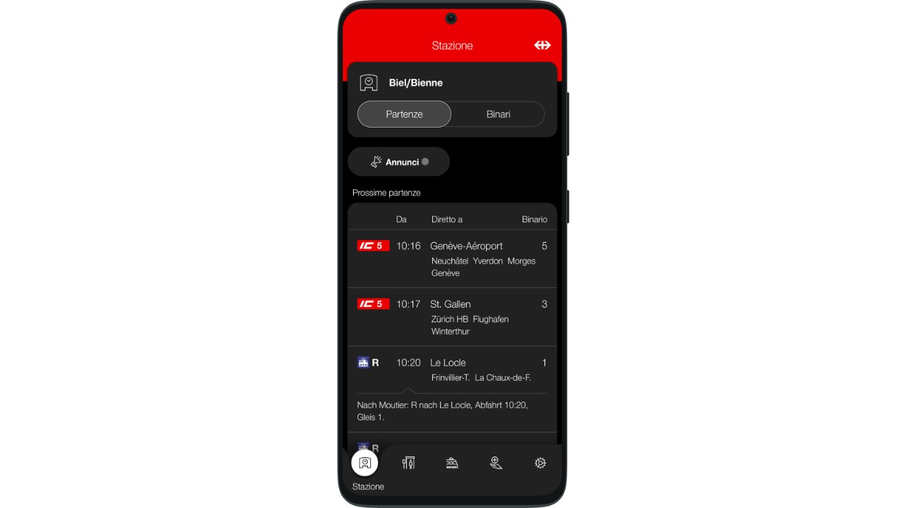 L’utilizzo della modalità scura riduce l’effetto di abbagliamento.