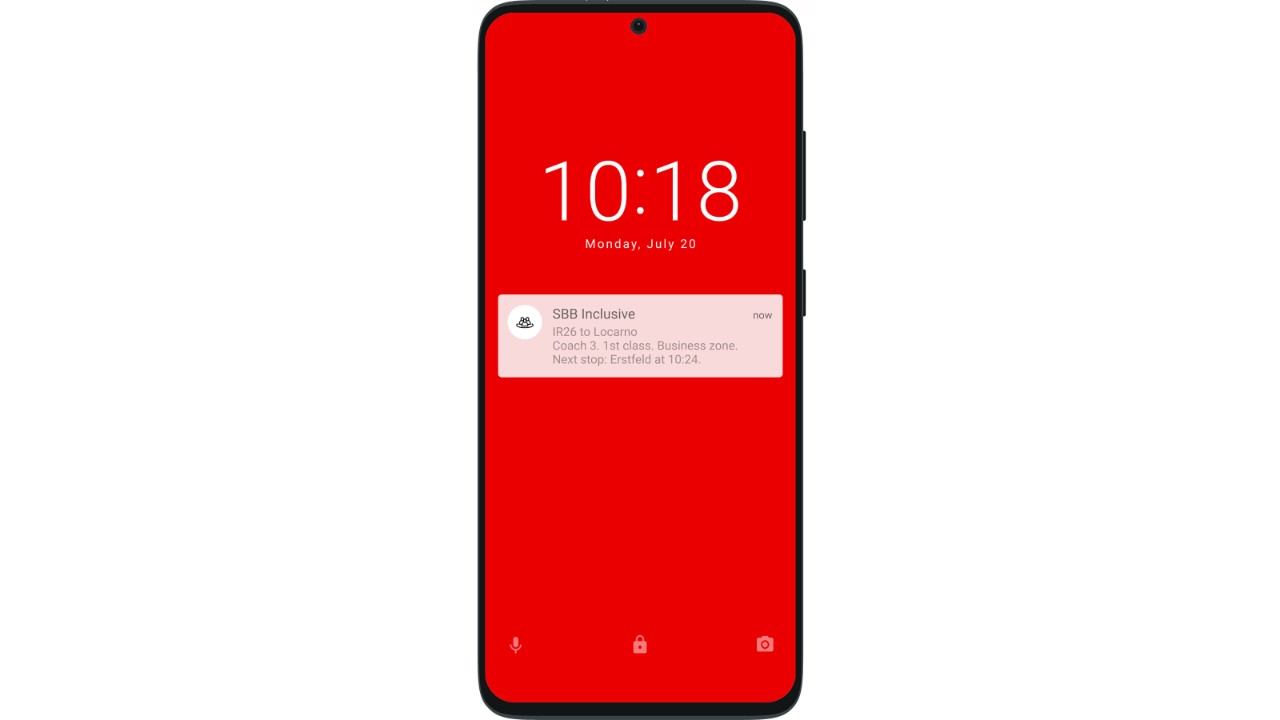When you get on a train, you will receive a push notification with the information relevant to your journey (train number, destination, coach number, class of travel, service zone, next stop). This message also gets updated on the lock screen.