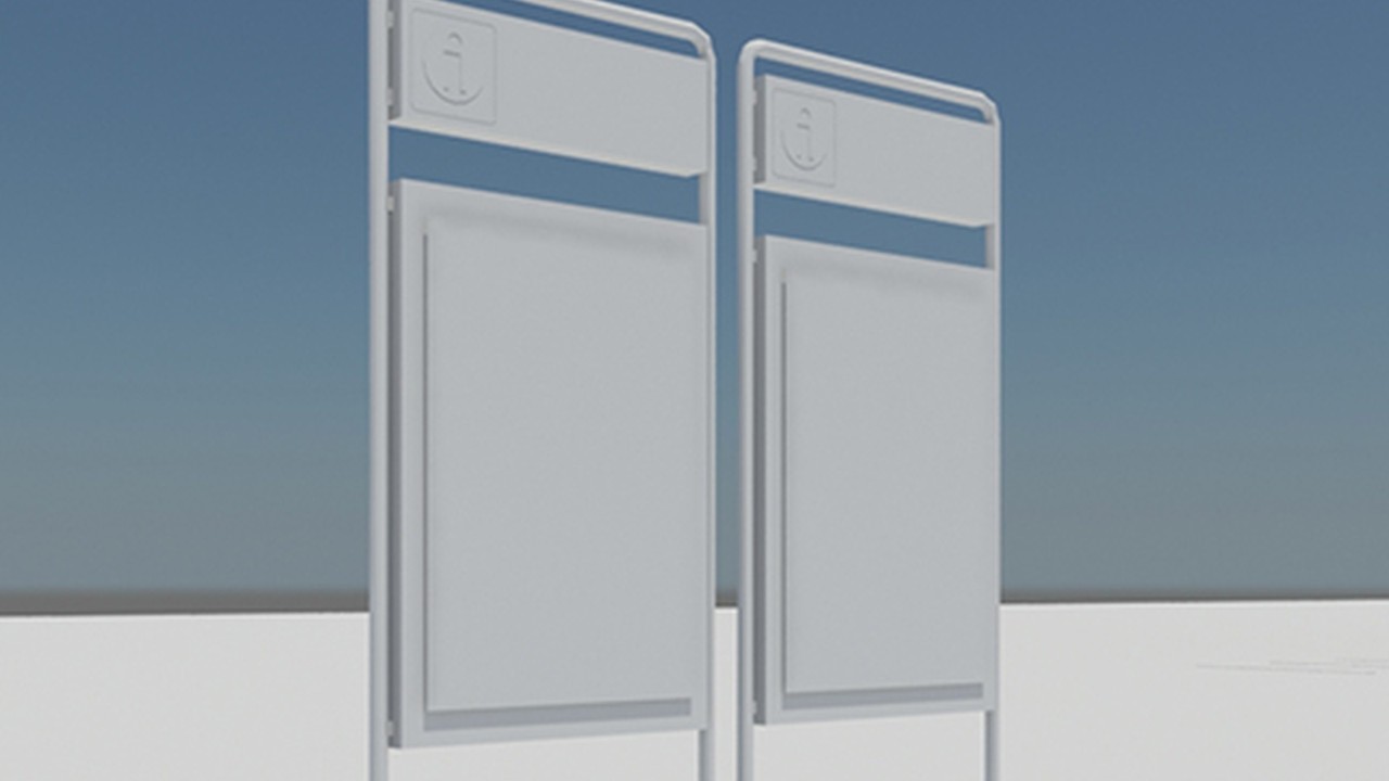 Two information boards.