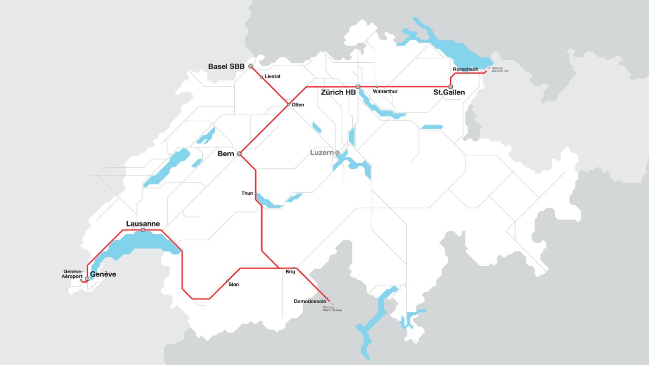Der Astoro ist hauptsächlich auf den Strecken Zürich–Rorschach, Basel–Brig und Genève –Brig unterwegs.