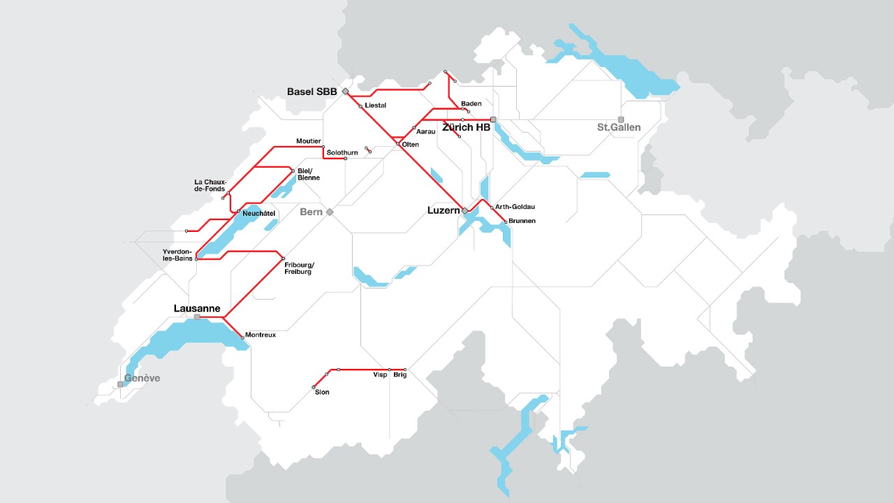Der Domino verkehrt hauptsächlich auf  einzelnen S-Bahn-Linien in den Kantonen Aargau, Luzern, Neuenburg und Waadt. 